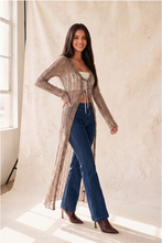 Load image into Gallery viewer, Self-tie Ruffle Trim Lace Cardigan