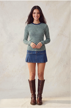 Load image into Gallery viewer, Stripe Long Sleeve Crew Neck Top