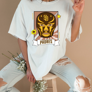 SD Lucha Libre Mask Brown Tshirt