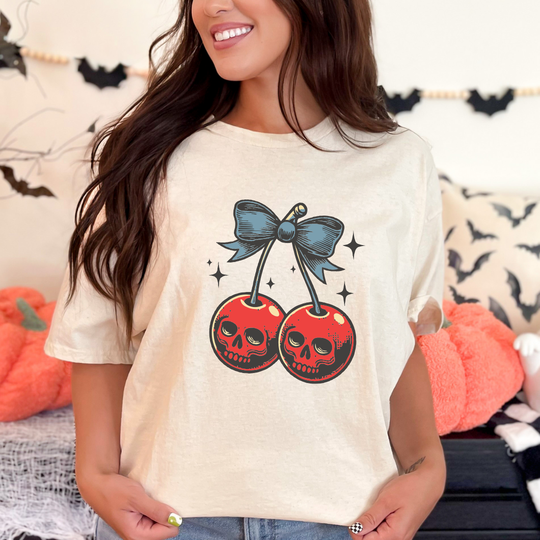 Red Skull Cherries Tshirt