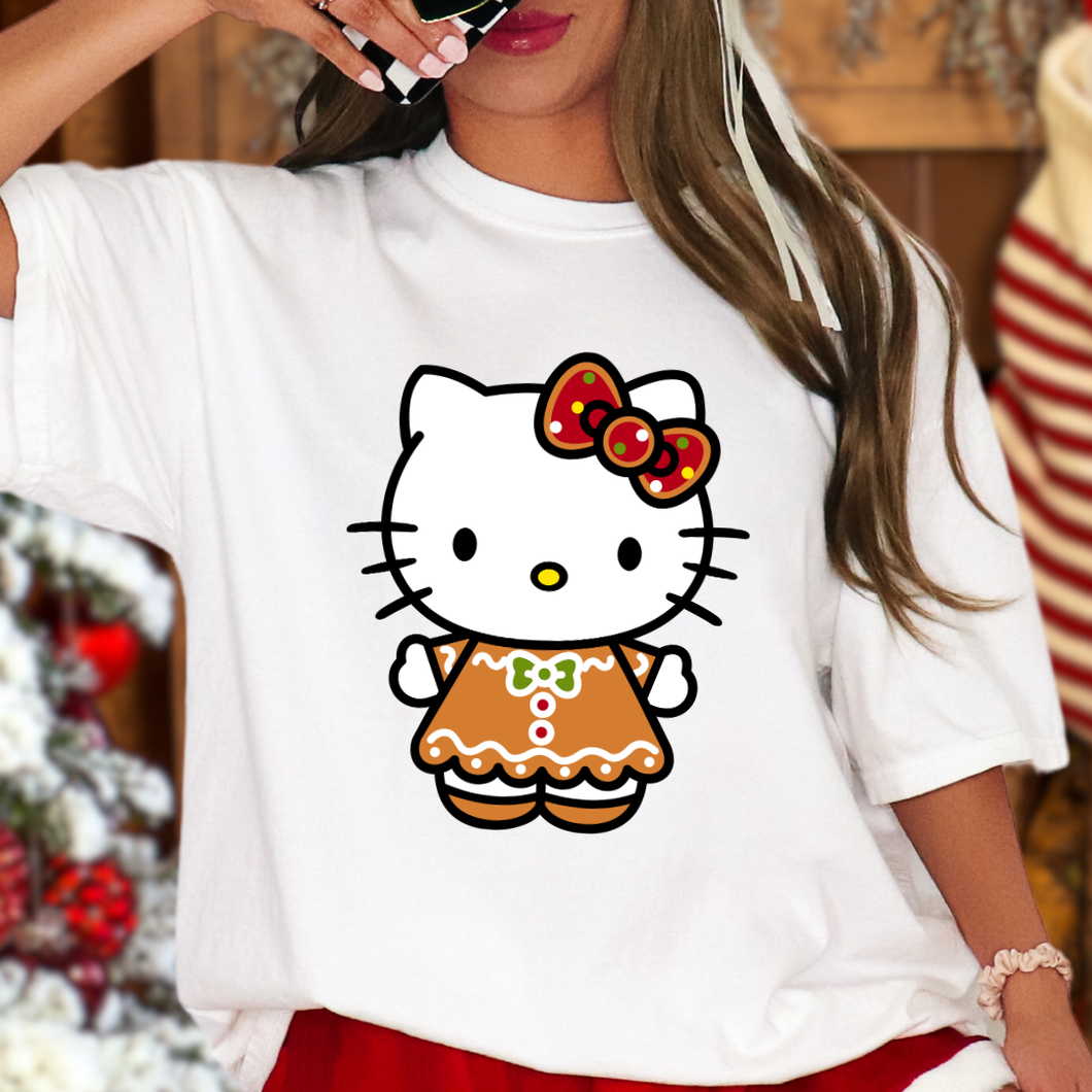 Kitty Gingerbread Tshirt