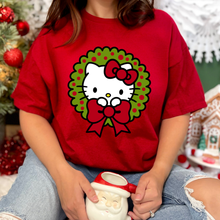 Load image into Gallery viewer, Kitty Wreath Tshirt
