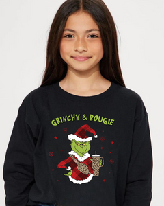 Grinchy & Bougie Kids Sweatshirt