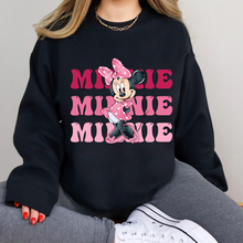 Load image into Gallery viewer, Mouse Name Pink Sweatshirt

