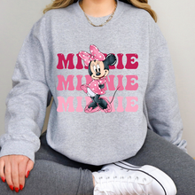 Load image into Gallery viewer, Mouse Name Pink Sweatshirt
