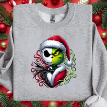 Load image into Gallery viewer, Green Nightmare Santa Sweatshirt YOUTH
