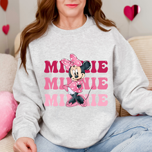 Load image into Gallery viewer, Mouse Name Pink Sweatshirt
