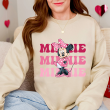 Load image into Gallery viewer, Mouse Name Pink Sweatshirt
