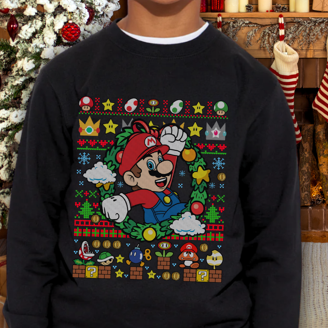 Mario Christmas Sweatshirt YOUTH