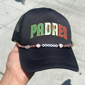 Padres Black Hispanic Heritage Trucker Hat With Chain