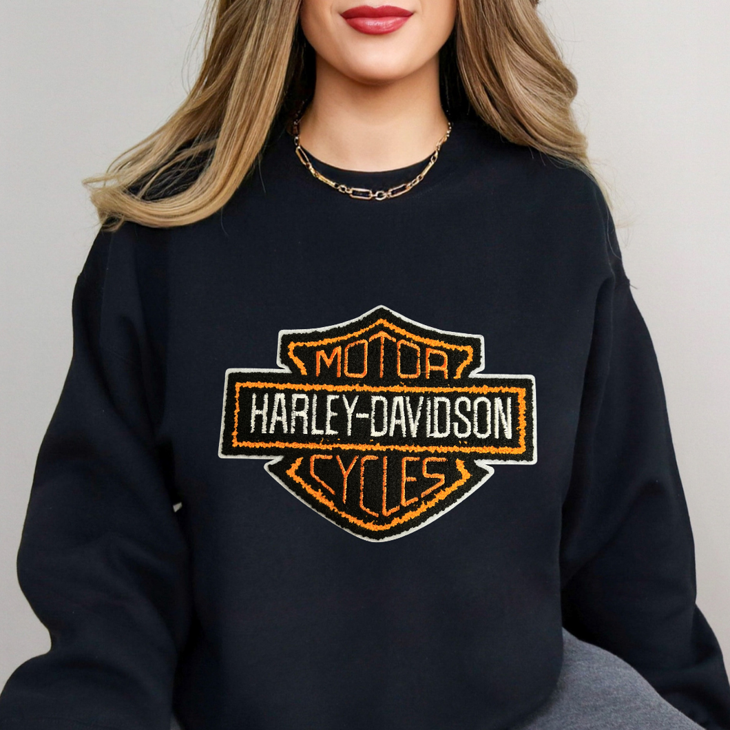 Motorcycles Chenille Patch Sweatshirt