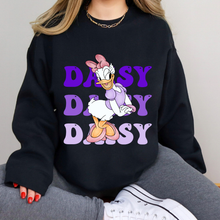 Load image into Gallery viewer, Duck Name Purple Sweatshirt
