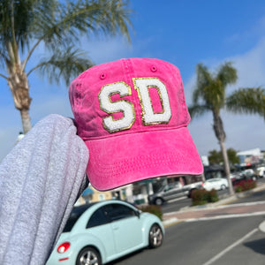 SD Patch Pink Baseball Hat