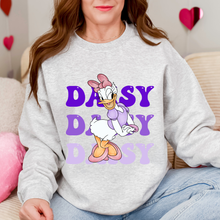 Load image into Gallery viewer, Duck Name Purple Sweatshirt
