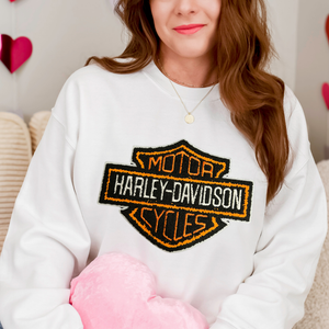 Motorcycles Chenille Patch Sweatshirt