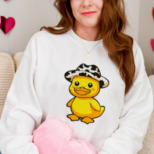 Load image into Gallery viewer, Yellow Duck Chenille Patch Sweatshirt
