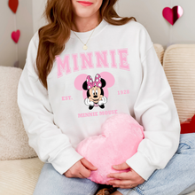 Load image into Gallery viewer, Mouse Varsity Pink Sweatshirt
