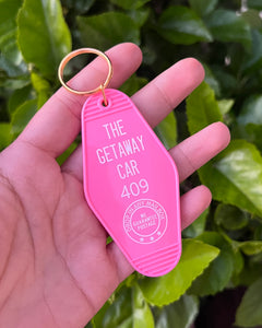 Getaway Car Pink Keychain