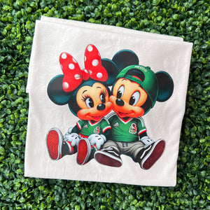 Mouse Couple Mexico Soccer Tshirt