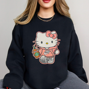 Glitter Sporty Hk Chenille Patch Sweatshirt