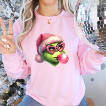 Load image into Gallery viewer, Green Guy Bubble Gum Sweatshirt
