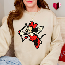 Load image into Gallery viewer, Mrs Mouse Cupid Chenille Patch Sweatshirt
