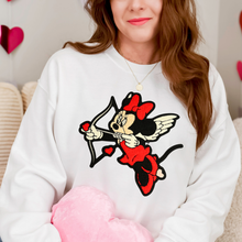 Load image into Gallery viewer, Mrs Mouse Cupid Chenille Patch Sweatshirt
