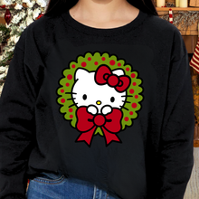 Load image into Gallery viewer, Kitty Wreath Sweatshirt YOUTH
