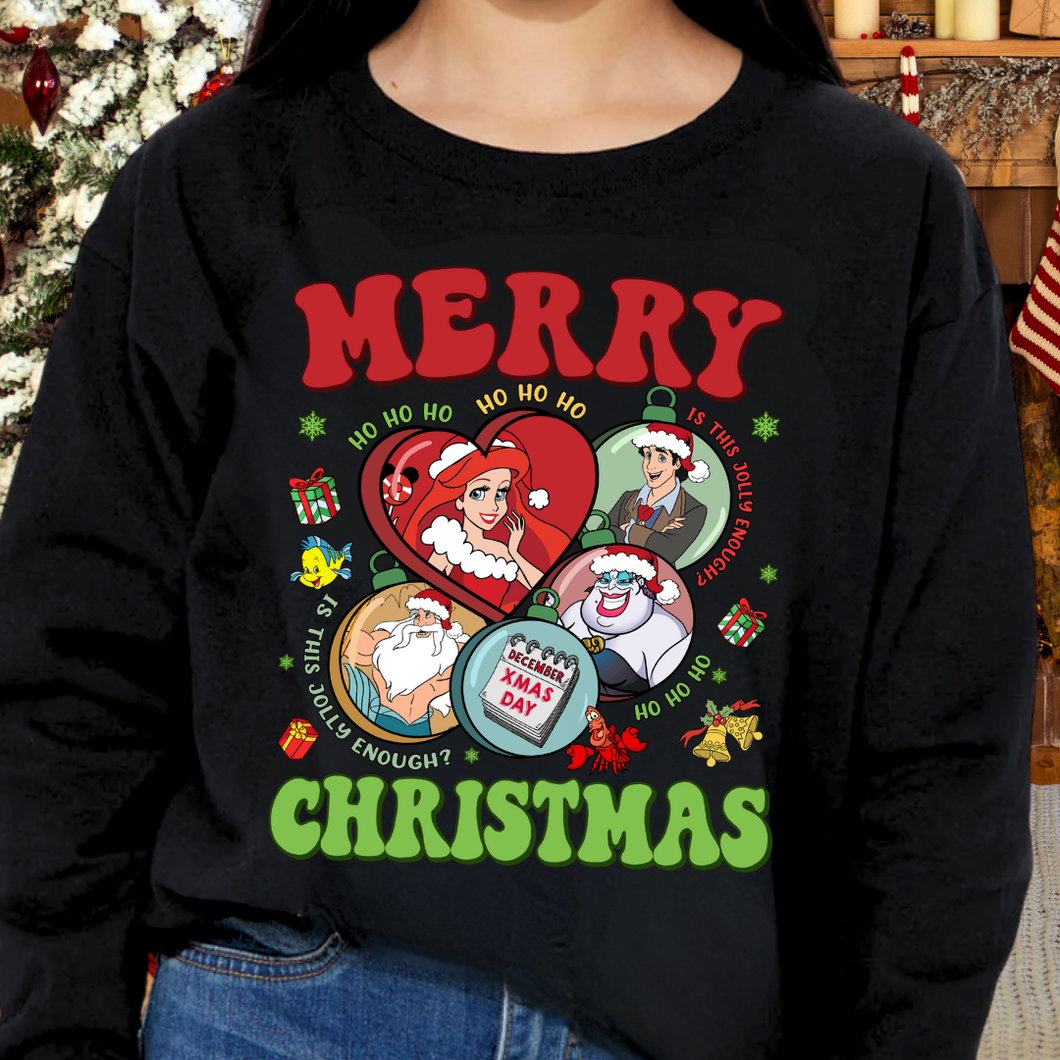 Ariel Merry Christmas Sweatshirt YOUTH