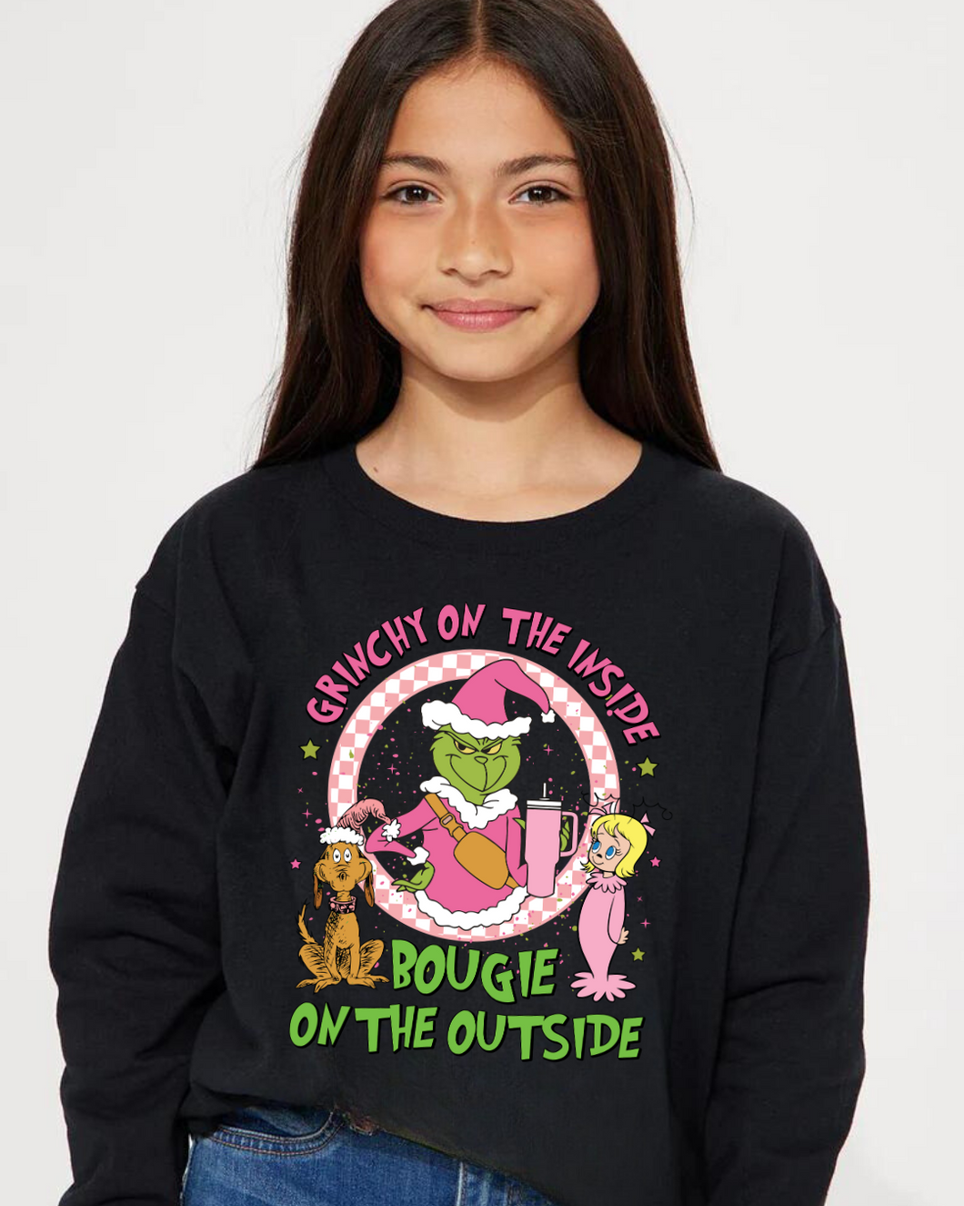 Grinchy on the Inside Kids Sweatshirt