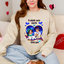 Load image into Gallery viewer, A Whole New World Heart Sweatshirt
