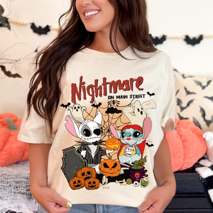 Nightmare Stitch Couple Tshirt