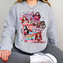 Load image into Gallery viewer, Horror GIRLS Valentine Tapes Sweatshirt
