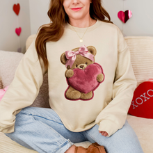 Load image into Gallery viewer, Teddy Fluffy Heart Sweatshirt

