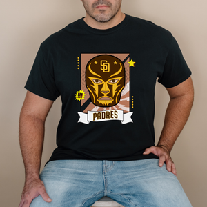 SD Lucha Libre Mask Brown Tshirt