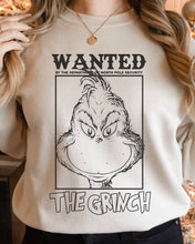 Load image into Gallery viewer, Wanted Grinch Crewneck Sweatshirt
