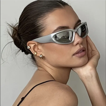 Load image into Gallery viewer, Metallic Silver Sunglasses
