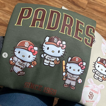 Load image into Gallery viewer, Padres Triple Kitty Olive Sweatshirt
