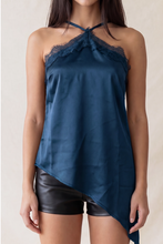 Load image into Gallery viewer, Halter Lace Asymmetrical Hem Top
