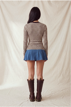 Load image into Gallery viewer, Stripe Long Sleeve Crew Neck Top
